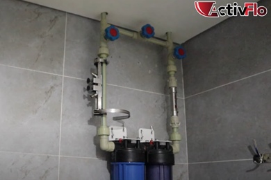 Xử lý nước nhiễm Canxi cho căn hộ chung cư Sunshine Garden chỉ với 1 chiếc ActivFlo nhỏ gọn đơn giản
