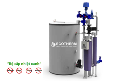 Giải pháp Bồn gia nhiệt nước nóng công suất cao hỗn hợp EHHE thương hiệu Ecotherm Áo cho hệ nước hoặc hệ hơi / vận hành nước