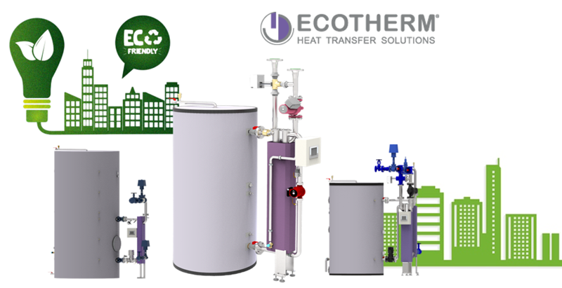Giải pháp Ecotherm sử dụng Bộ trao đổi nhiệt vỏ và ống đặt bên ngoài có thể đáp ứng một cách hoàn hảo các tiêu chí để xây dựng hệ thống nước nóng trung tâm hiệu quả