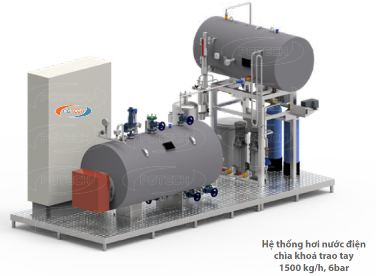 ECOTHERM cung cấp Nồi hơi hơi nước điện đầu vào từ 250 – 20.000kg/h, áp suất lên tới 16 bar