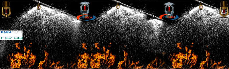 Minh họa đầu phun nước chữa cháy tự động kích hoạt khi có lửa