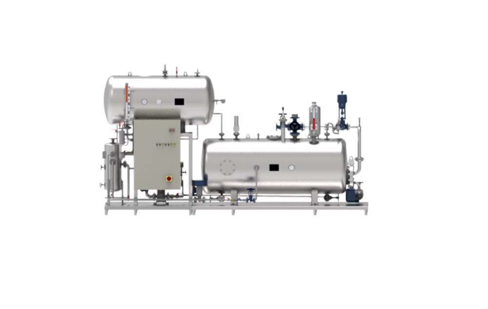 Conventional Clean Steam Generator capacities from 250 – 10,000 kg/h as a standard