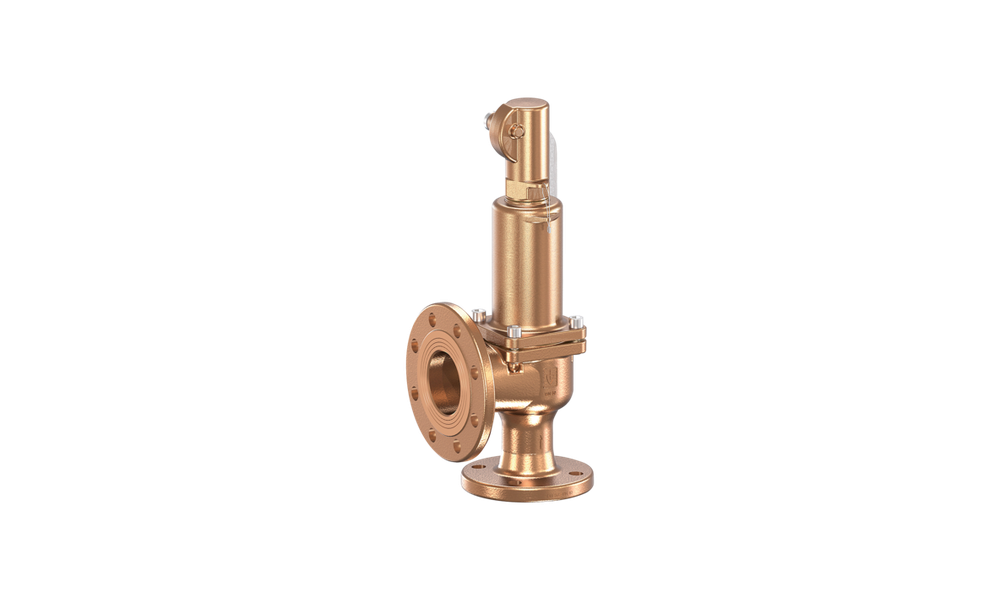GOETZE Series 852 – Van an toàn bằng đồng gunmetal, dạng góc, nối bích