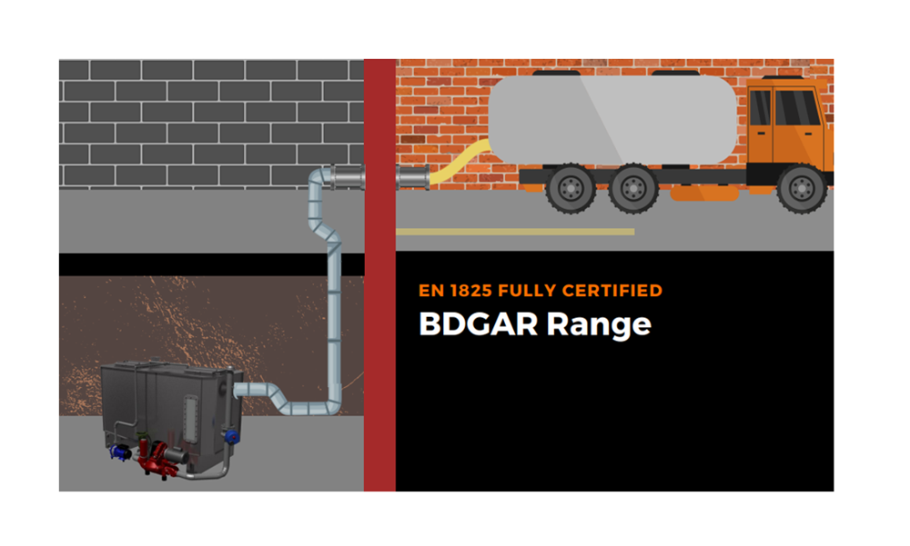 Máy tách mỡ bếp ăn tự động Techneau có tích hợp bơm hỗ trợ hút