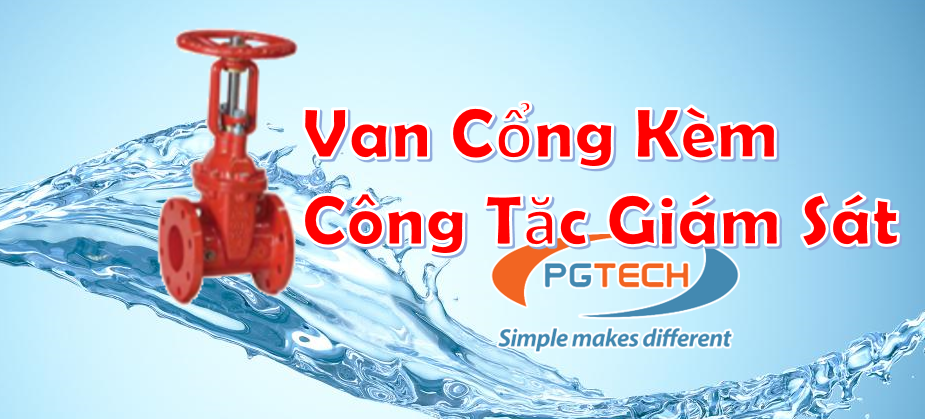 Van cổng kèm ty nổi kèm công tắc giám sát