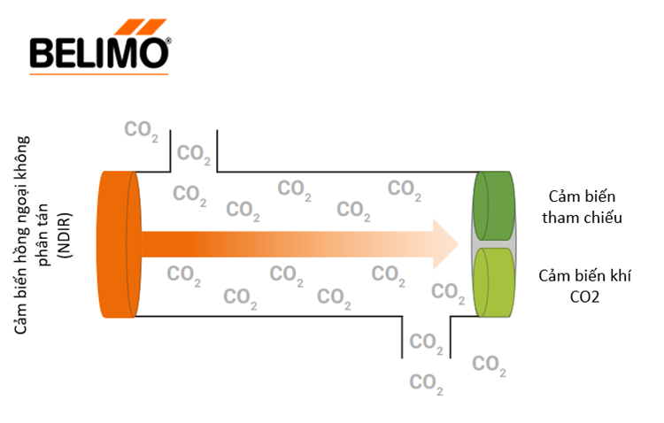 Cảm biến CO2 Belimo với công nghệ tự động hiệu chuẩn 2 kênh