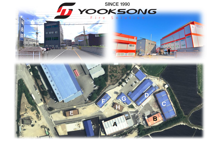 Hình ảnh nhà máy và trụ sở chính Yooksong tại Hàn Quốc