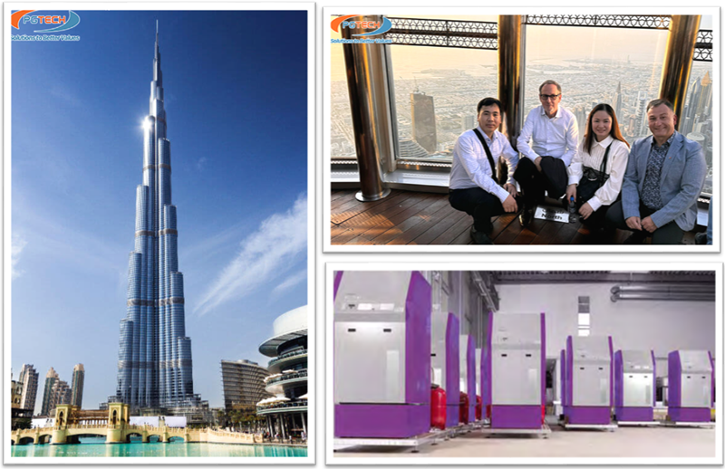 PGTech cùng đại diện Ecotherm tại dự án Burj Khalifa, Dubai 