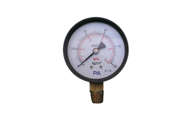 Đồng hồ đo áp suất PA Đức, mặt 63mm, vỏ  thép chân đồng 0-50kg