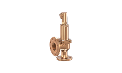 GOETZE Series 852 – Van an toàn bằng đồng gunmetal, dạng góc, nối bích