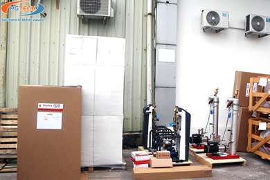 Hệ điều áp tách khí & tách khí chân không cho hệ HVAC của Flamco Hà Lan tại kho hàng PGTech