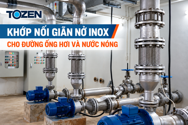 Khớp nối giãn nở inox cho đường ống hơi và nước nóng, khi nào cần dùng?